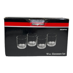 Snap-on Tools‎ 100th Anniversary 10 oz Glassware Set Four Glass SSX20P144